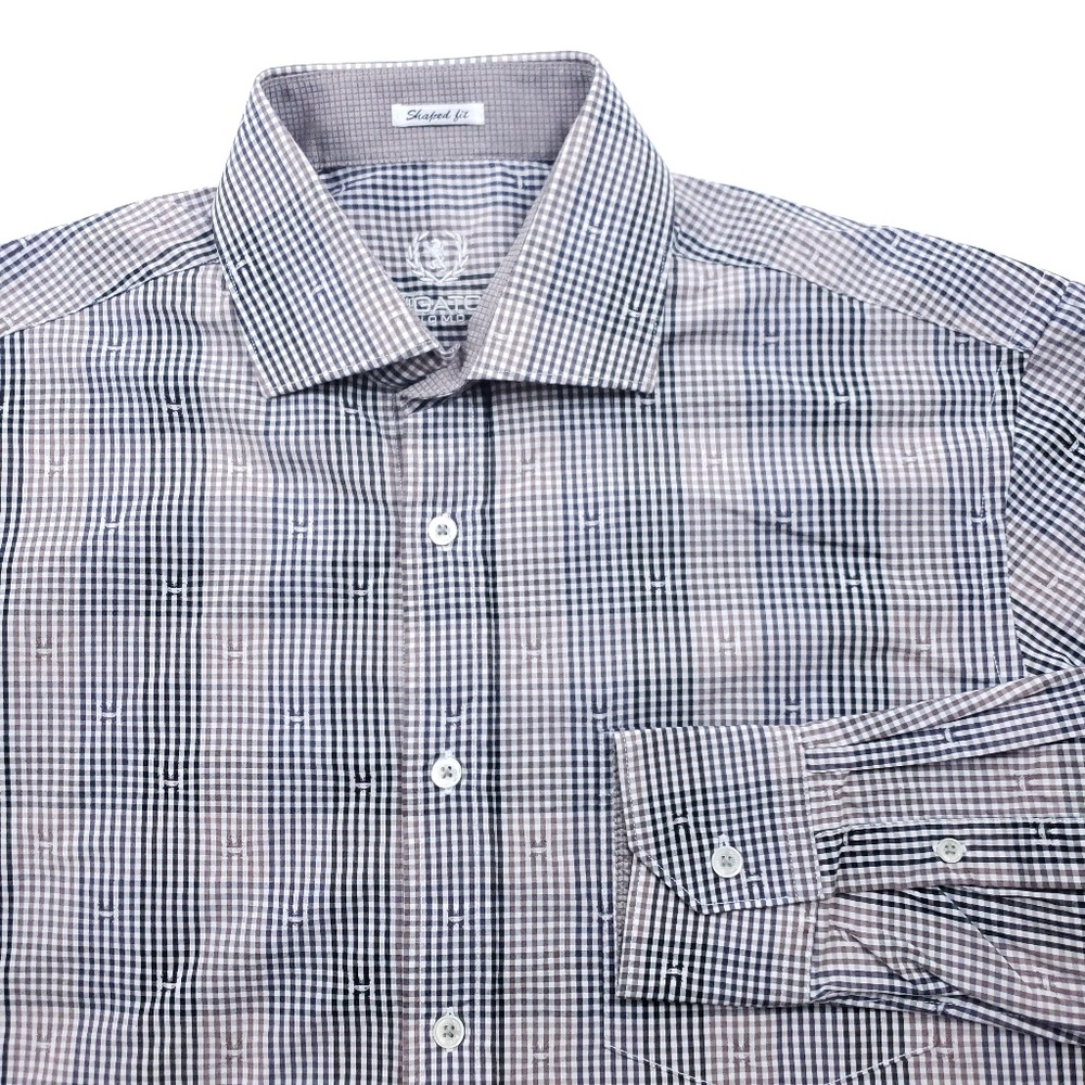 Bugatchi Gingnam Check Button Front Shirt